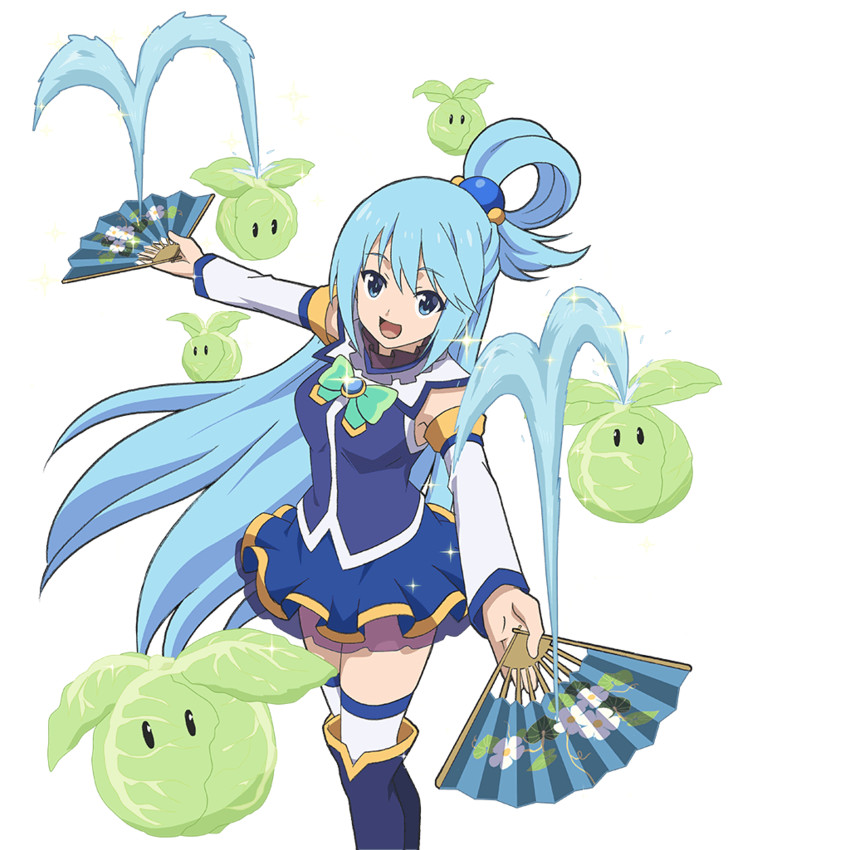 aqua and cabbage (kono subarashii sekai ni shukufuku wo! and 1 more)