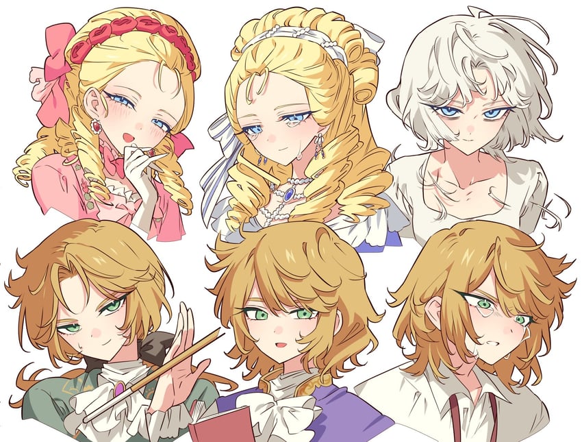 marie antoinette and hans axel von fersen (versailles no bara) drawn by meremero