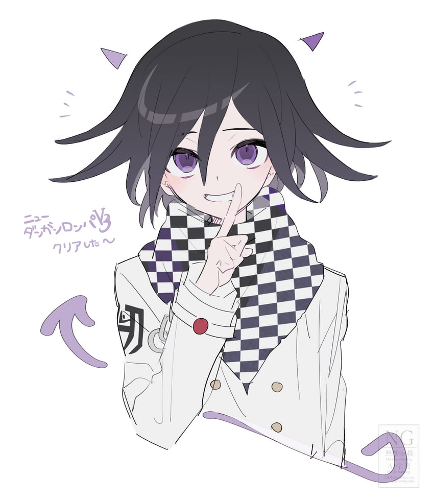 oma kokichi (danganronpa and 1 more) drawn by gomasio_ny