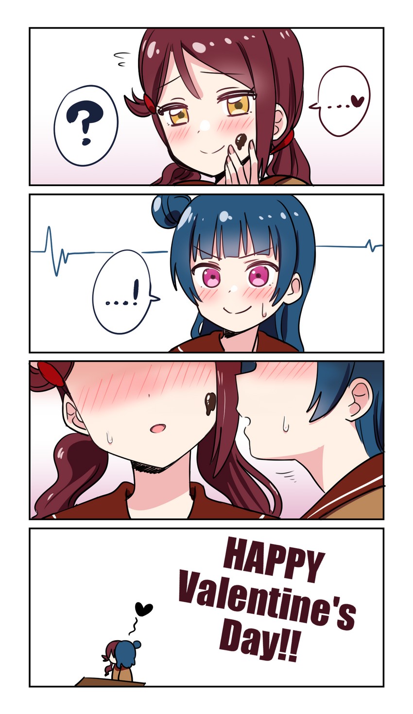 tsushima yoshiko and sakurauchi riko (love live! and 1 more) drawn by deadnooodles