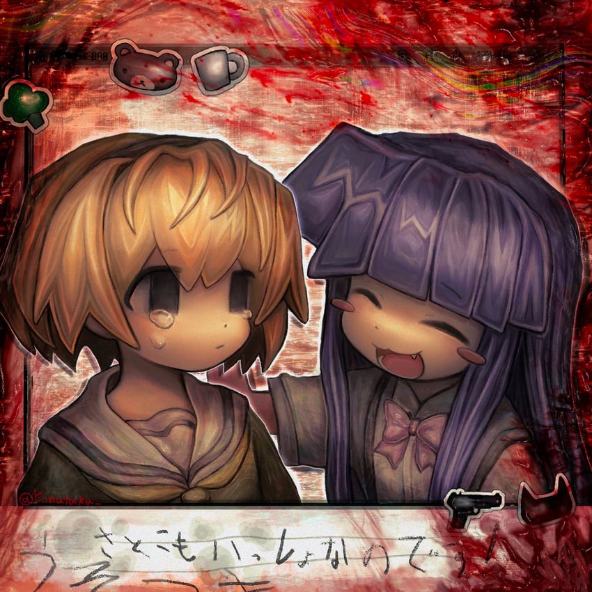 furude rika and houjou satoko (higurashi no naku koro ni) drawn by kinutaku