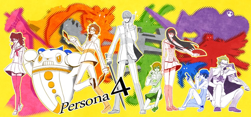 narukami yu, shirogane naoto, satonaka chie, kujikawa rise, amagi yukiko, and 11 more (persona and 1 more) drawn by xxvsxx