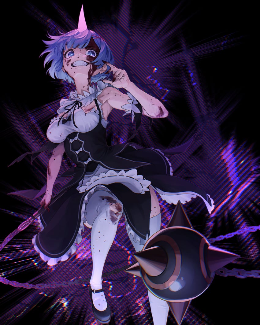 rem (re:zero kara hajimeru isekai seikatsu) drawn by haedgie