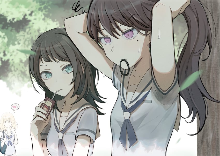 shiina taki, yahata umiri, and misumi uika (bang dream! and 1 more) drawn by russell_(rrrrrrz9)