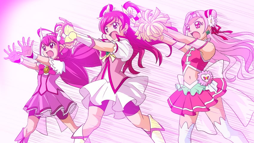 hoshizora miyuki, yumehara nozomi, cure happy, nono hana, cure dream, and 2 more (precure and 4 more) drawn by tirofinire