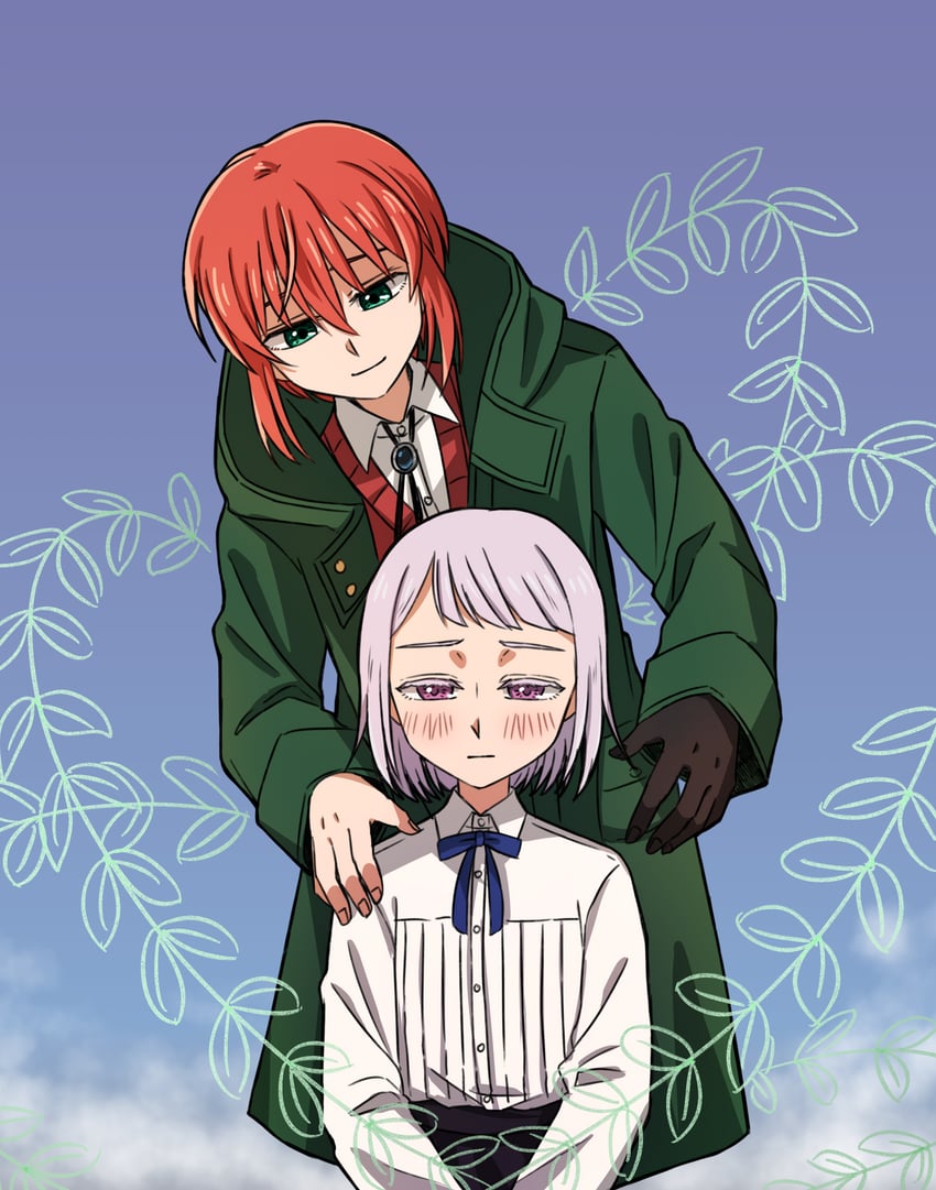 hatori chise and philomela sargant (mahou tsukai no yome) drawn by delfuze