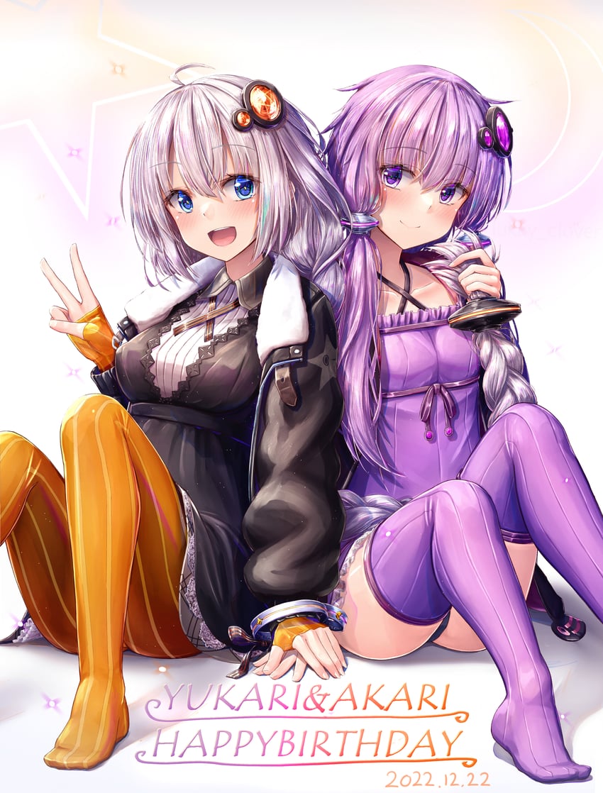 yuzuki yukari and kizuna akari (vocaloid and 1 more) drawn by lukky_clover