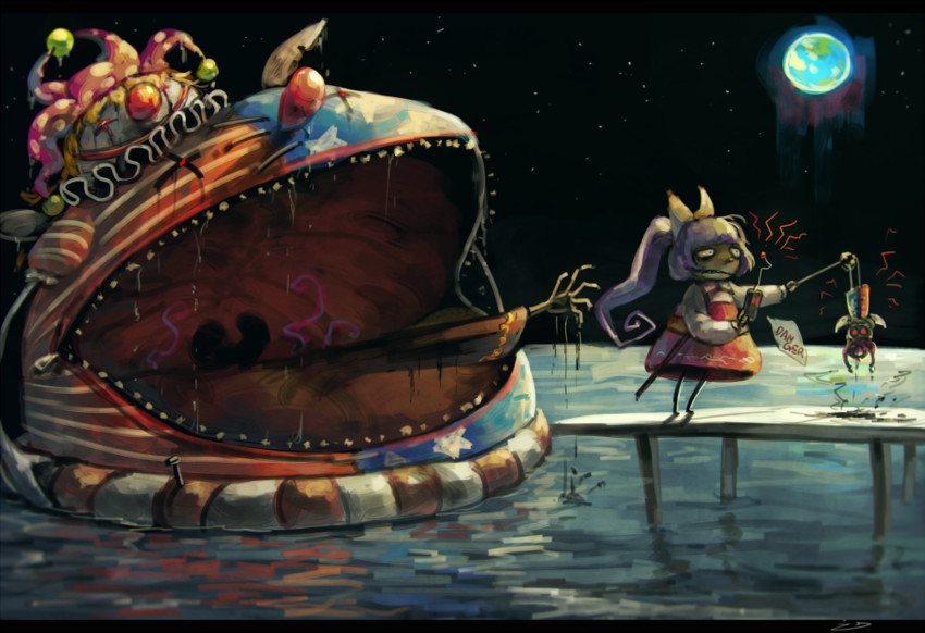 clownpiece, junko, and watatsuki no yorihime (touhou) drawn by koto_inari