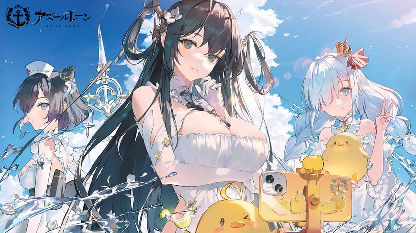 manjuu, indomitable, janus, and jervis (azur lane) drawn by okku