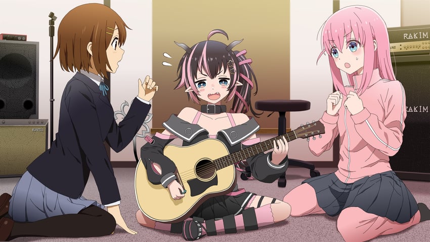 gotoh hitori, hirasawa yui, and oinomori may (k-on! and 2 more) drawn by ucbjw5p6zb79750
