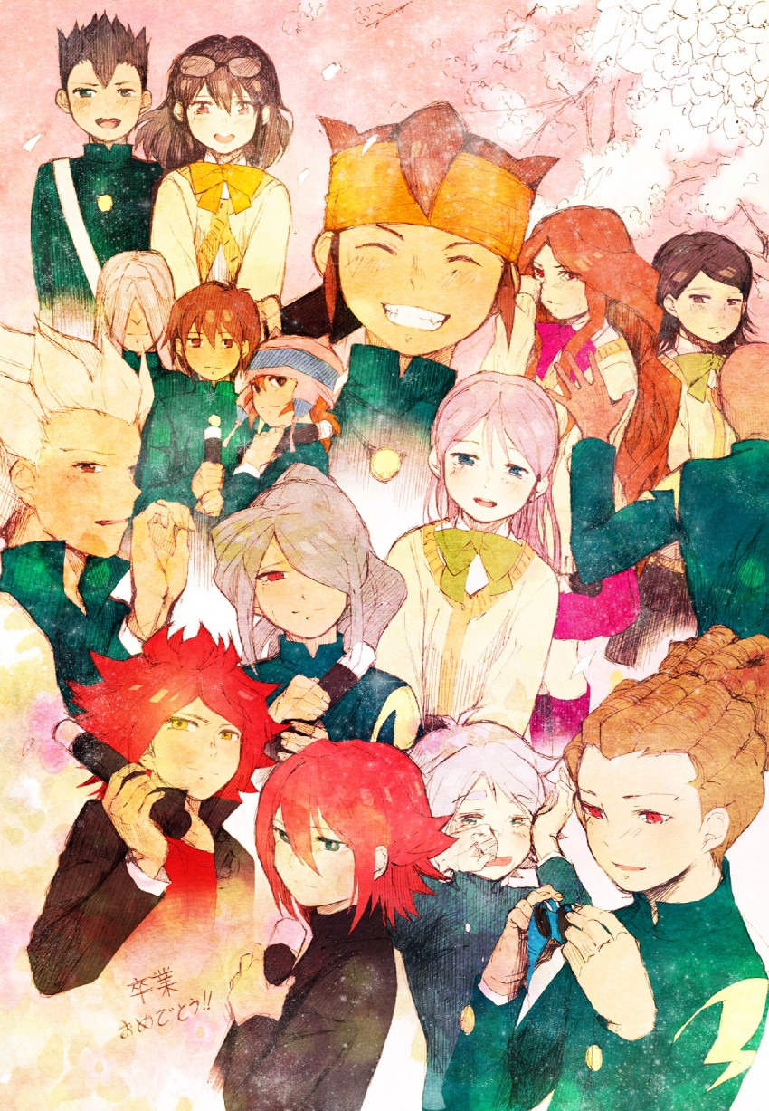 kazemaru ichirouta, endou mamoru, kiyama hiroto, fubuki shirou, kidou yuuto, and 11 more (inazuma eleven) drawn by hakusai_(tiahszld)