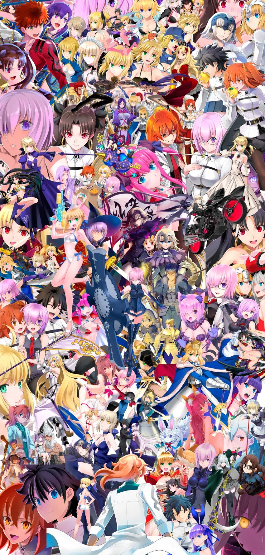 artoria pendragon, saber, mash kyrielight, fujimaru ritsuka, tamamo, and 53 more (fate and 1 more) drawn by shirotsumekusa