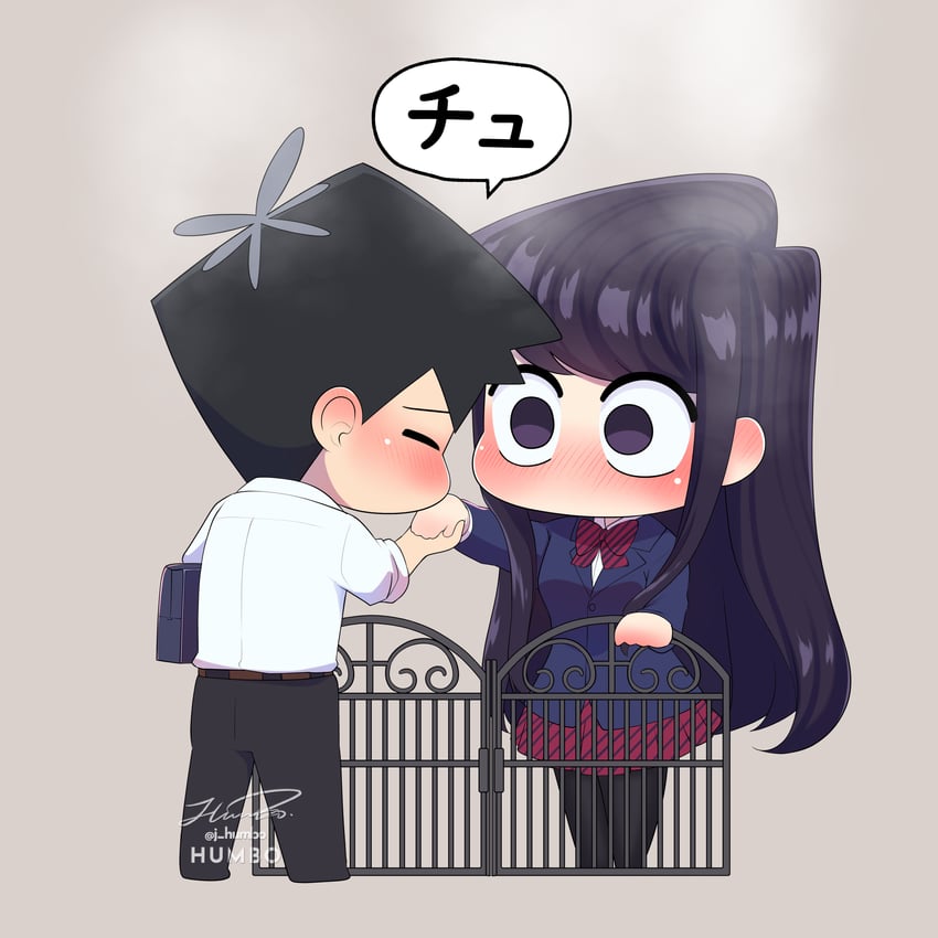 komi shouko and tadano hitohito (komi-san wa komyushou desu) drawn by j_humbo