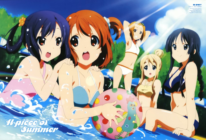 akiyama mio, nakano azusa, hirasawa yui, tainaka ritsu, and kotobuki tsumugi (k-on! and 1 more) drawn by sakamoto_kazuya
