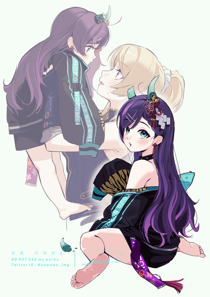 tojo nozomi and ayase eli (love live! and 1 more) drawn by zawawa_(satoukibi1108)