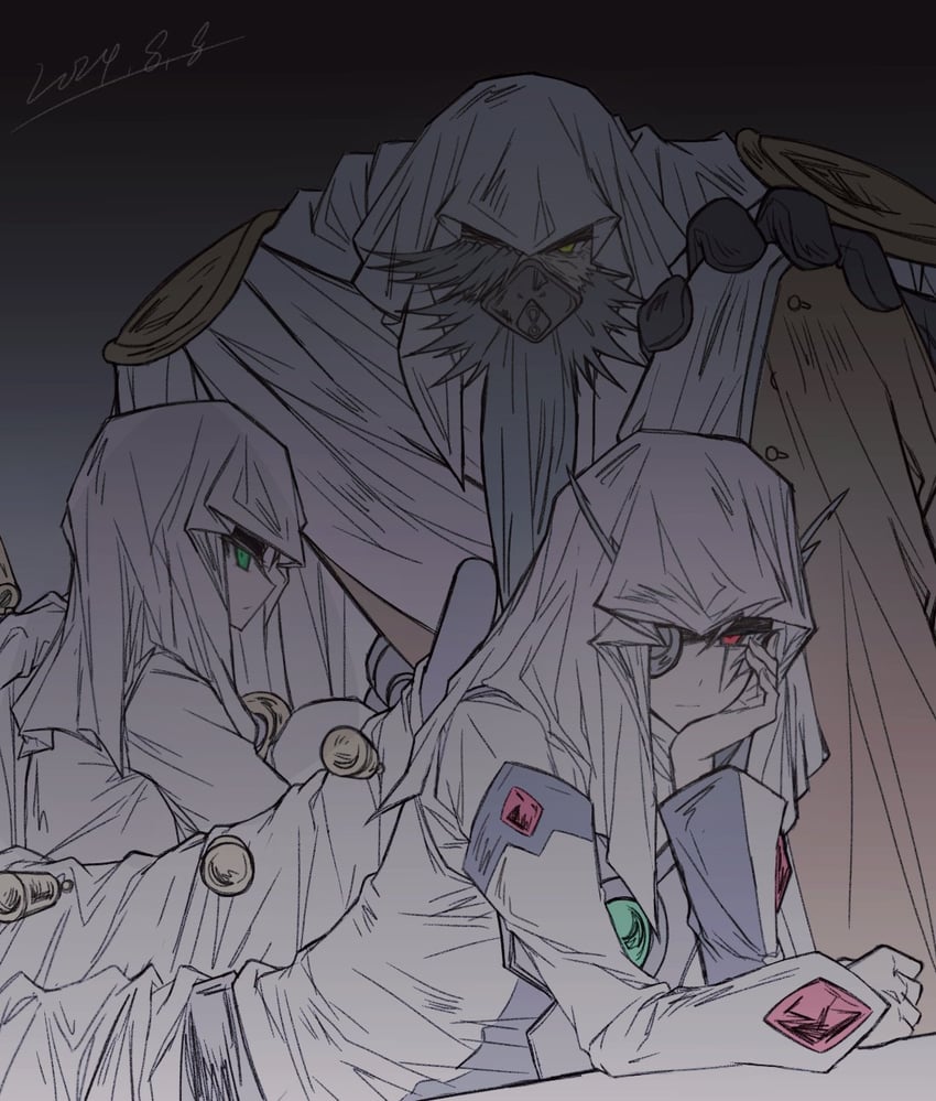 placido, lucciano, and jose (yu-gi-oh! and 1 more) drawn by jinhua7330