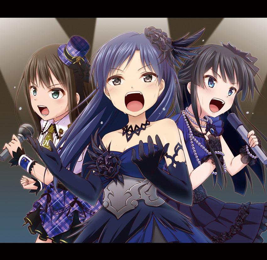 shibuya rin, kisaragi chihaya, and mogami shizuka (idolmaster and 2 more) drawn by naoharu_(re_barna)