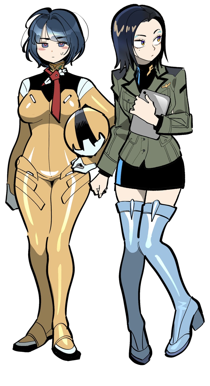 shiiko sugai and comoli harcourt (gundam and 1 more) drawn by margare