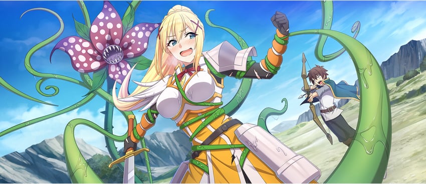 darkness and satou kazuma (kono subarashii sekai ni shukufuku wo! and 1 more)