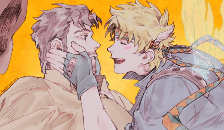 joseph joestar and caesar anthonio zeppeli (jojo no kimyou na bouken and 1 more) drawn by morikiri