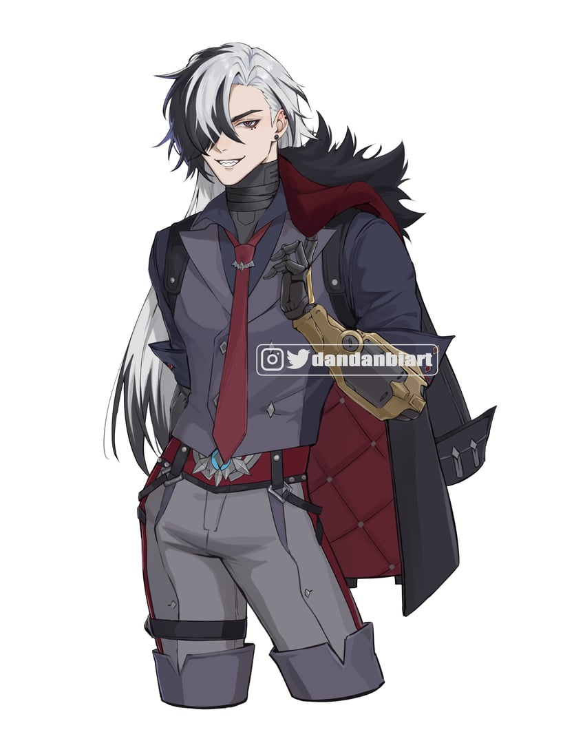wriothesley and boothill (genshin impact and 3 more) drawn by dandanbiart
