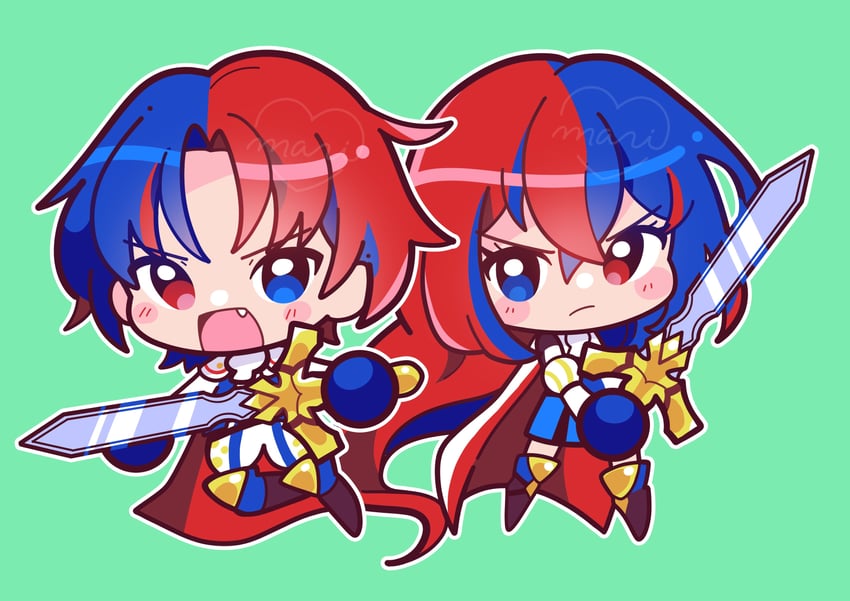 female alear and male alear (fire emblem and 1 more) drawn by marikyuunn