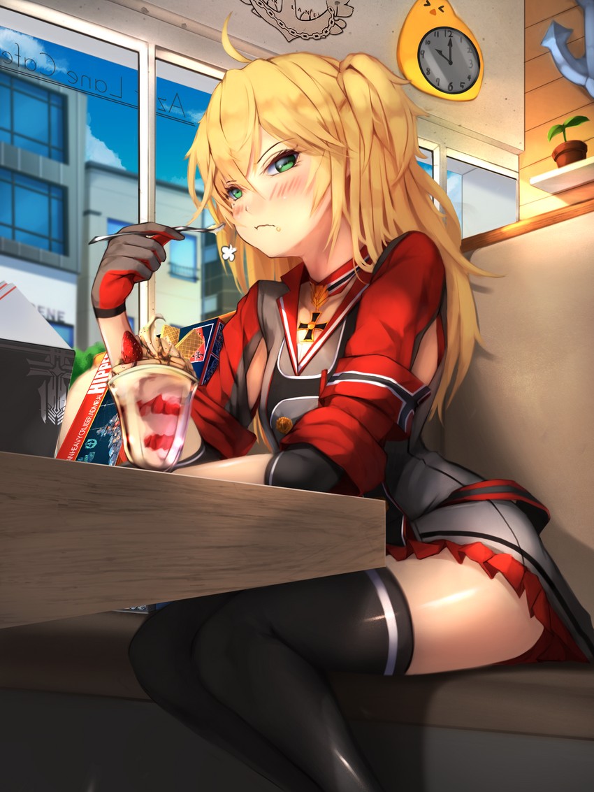 manjuu and admiral hipper (azur lane) drawn by sonaworld