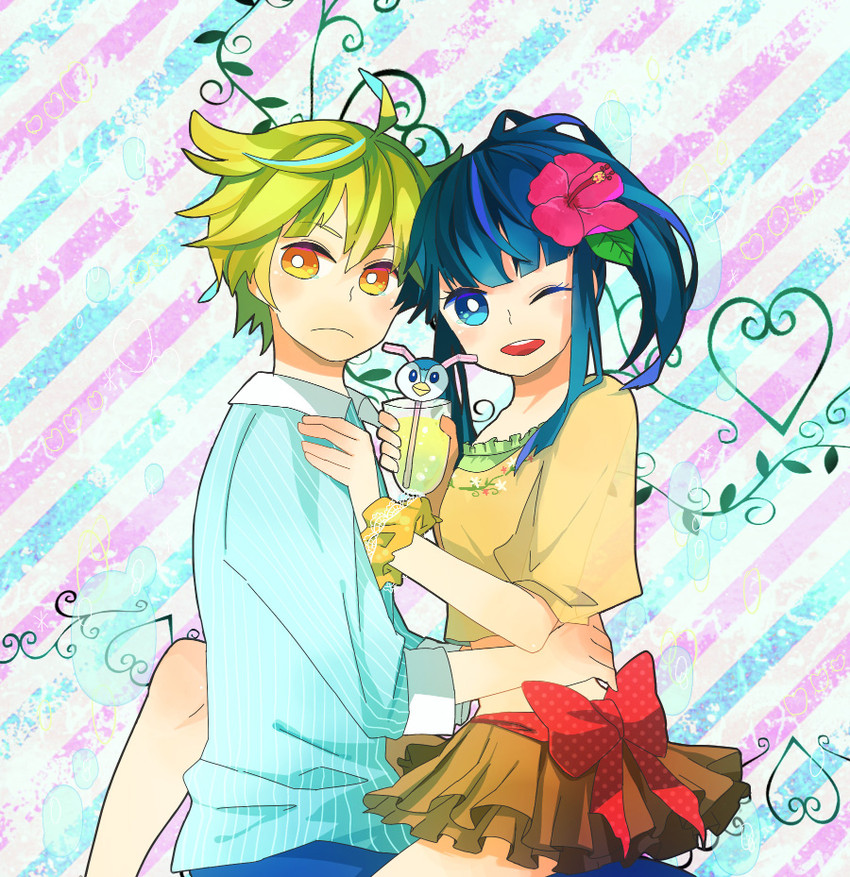 dawn and barry (pokemon and 1 more) drawn by ugi_(waver)