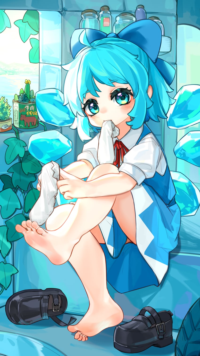 cirno (touhou) drawn by kourou_(kouroukun)