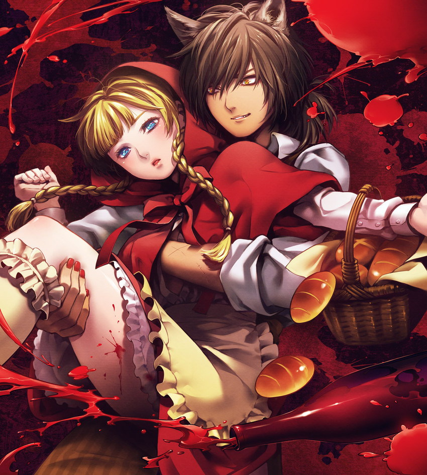 little red riding hood and big bad wolf (little red riding hood) drawn by tetsukuzu_tetsuko