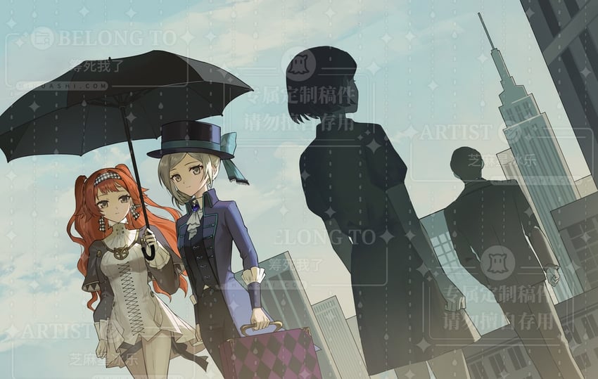 vertin and sonetto (reverse:1999) drawn by zhima_xing_bingle