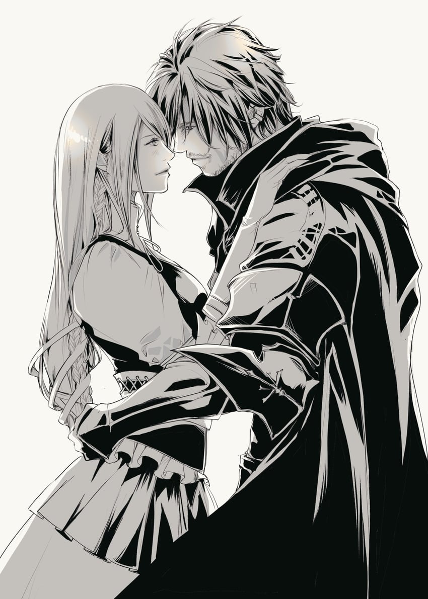 clive rosfield and jill warrick (final fantasy and 1 more) drawn by mixmomo_yah