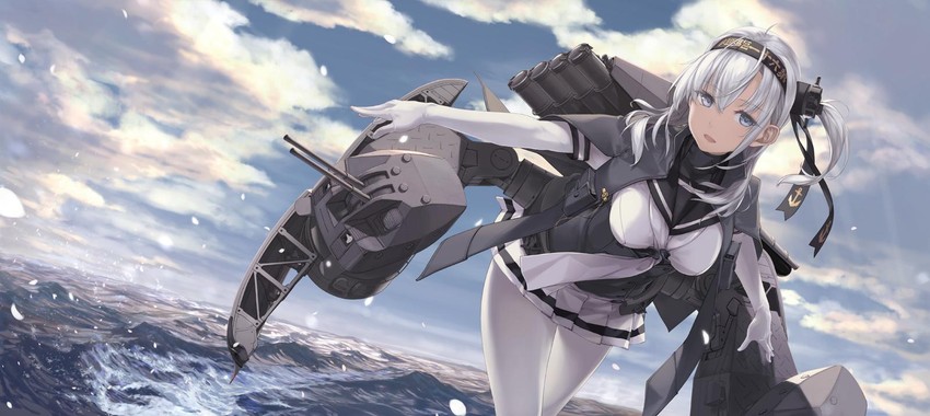 suzutsuki and chou-10cm-hou-chan (kantai collection) drawn by rokuwata_tomoe