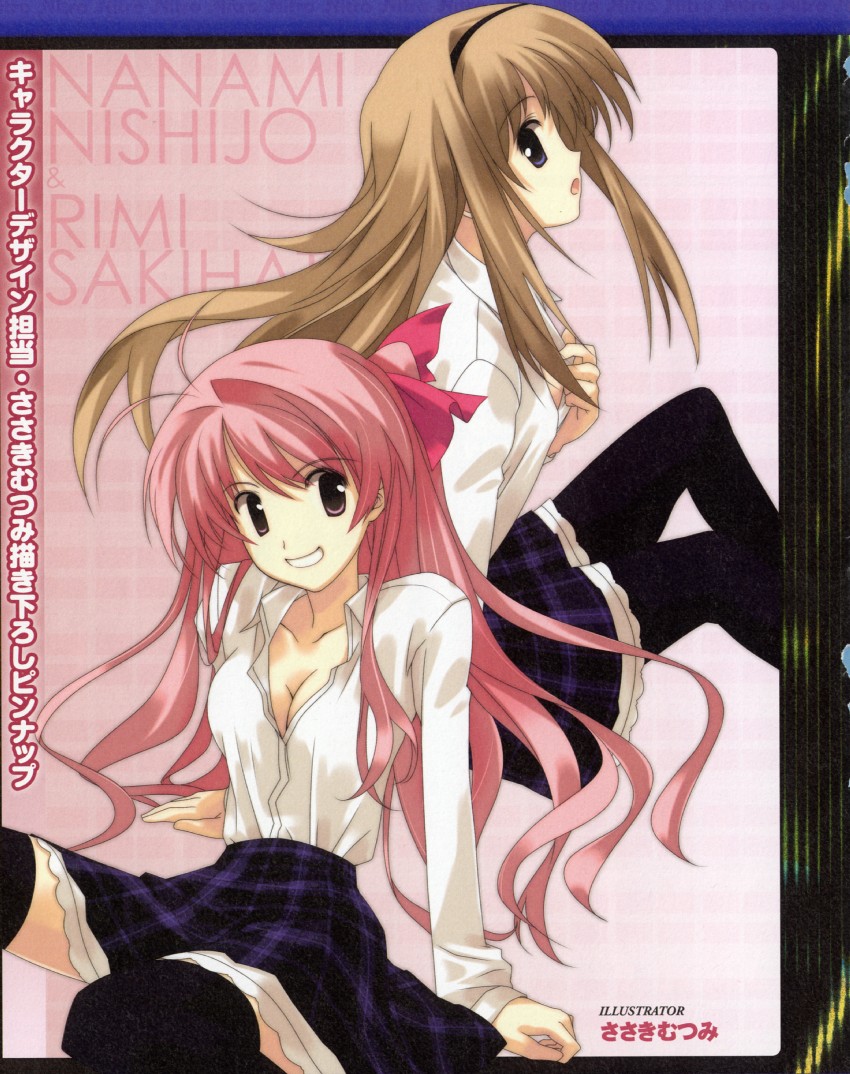 sakihata rimi and nishijou nanami (chaos;head) drawn by matsuo_yukihiro