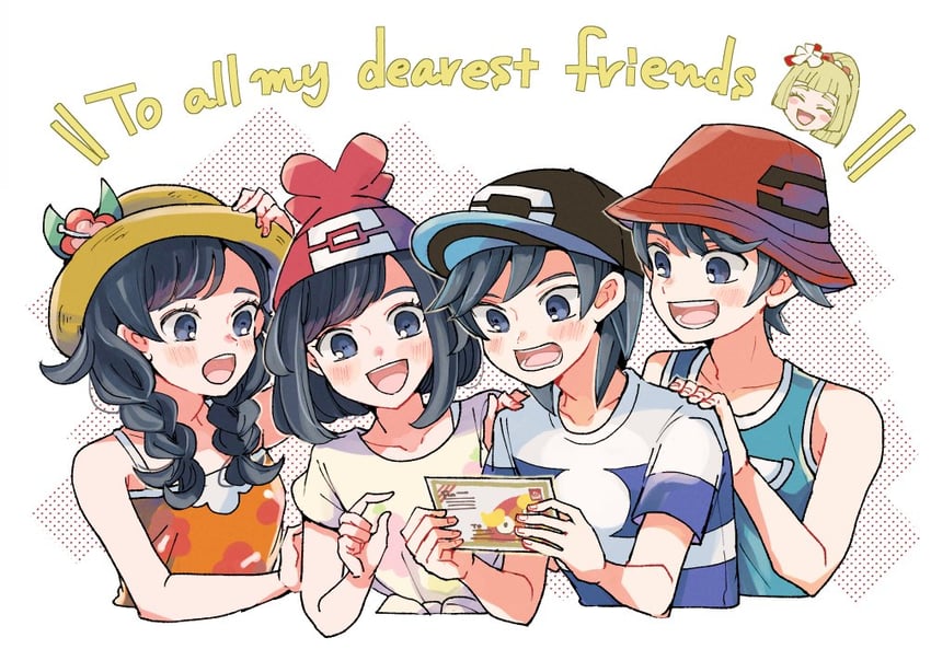 lillie, selene, and elio (pokemon and 2 more) drawn by atsumi_yoshioka