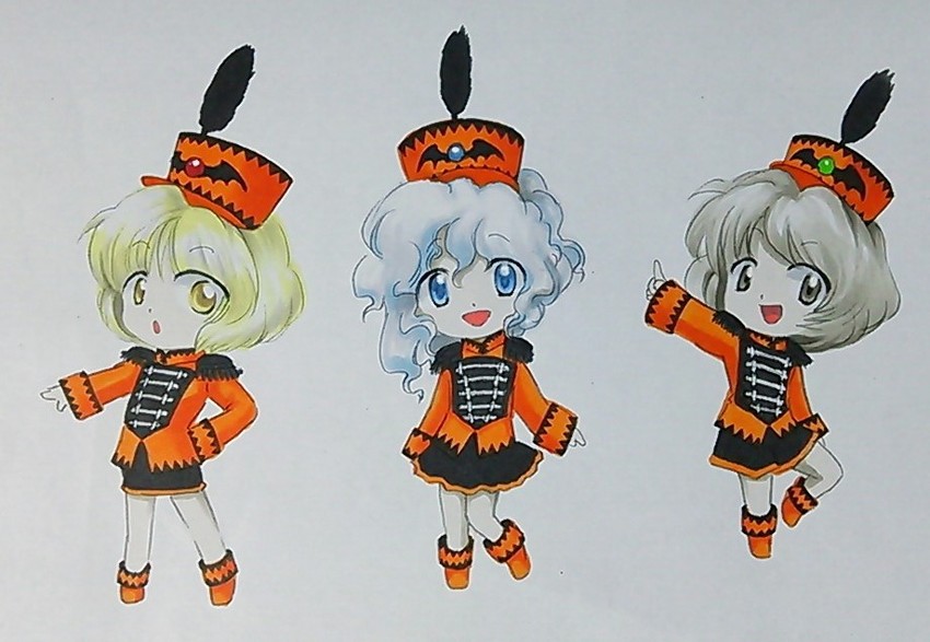 lunasa prismriver, merlin prismriver, and lyrica prismriver (touhou) drawn by shu_(loveeater)