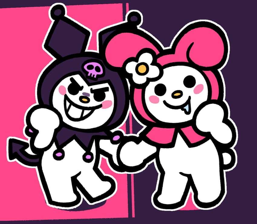my melody and kuromi (sanrio and 1 more) drawn by tombstoneparty
