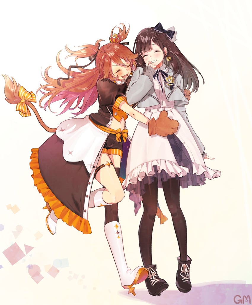 shishigami leona and hanabasami kyou (re:act) drawn by idenshi_hina