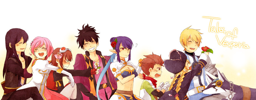 yuri lowell, estellise sidos heurassein, rita mordio, judith, raven, and 4 more (tales of and 1 more) drawn by cork_(the_loreley)