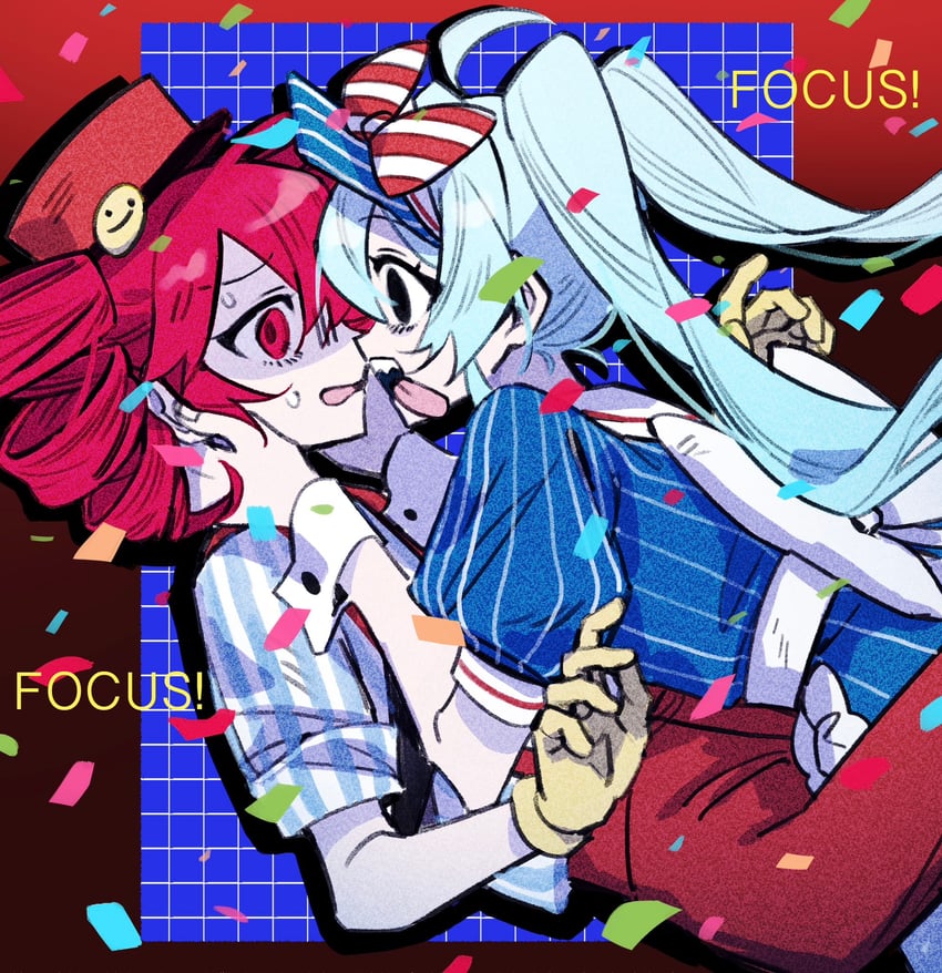 hatsune miku and kasane teto (vocaloid and 2 more) drawn by tiffy_owoo