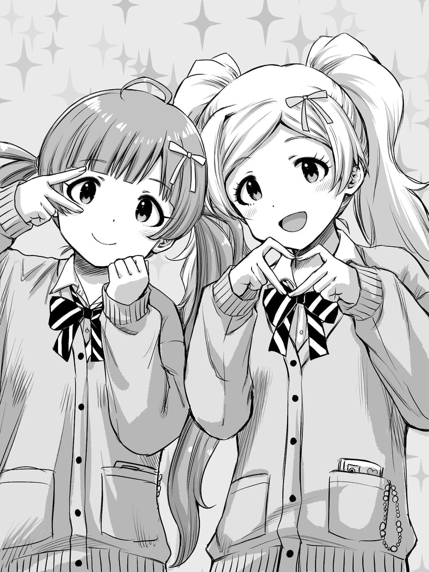 hakozaki serika and emily stewart (idolmaster and 2 more) drawn by matcha_kingyo