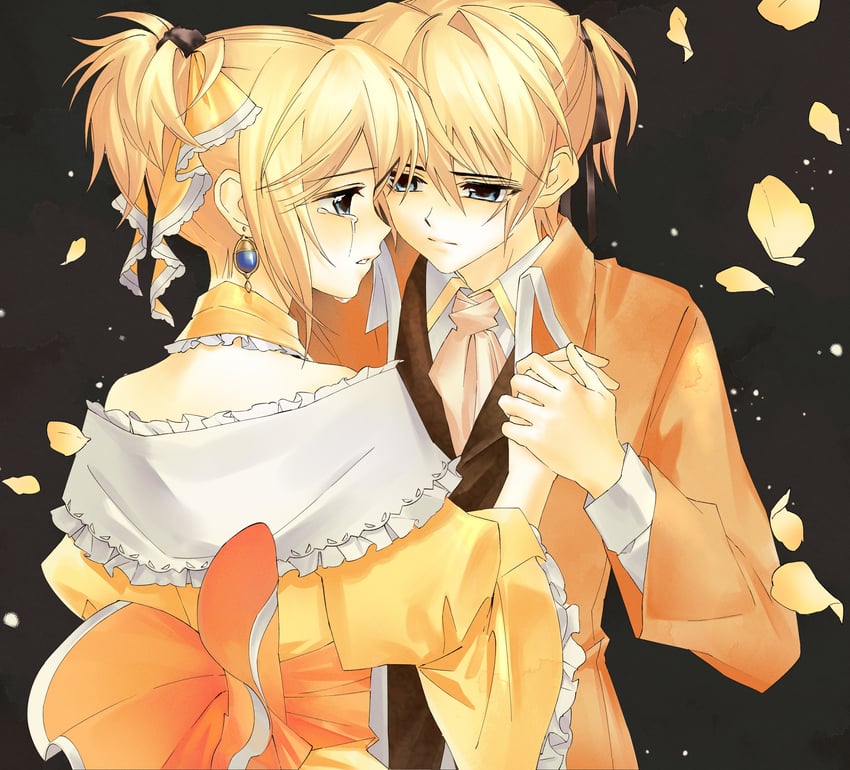 kagamine rin, kagamine len, riliane lucifen d'autriche, and allen avadonia (vocaloid and 3 more) drawn by hynn0x_x