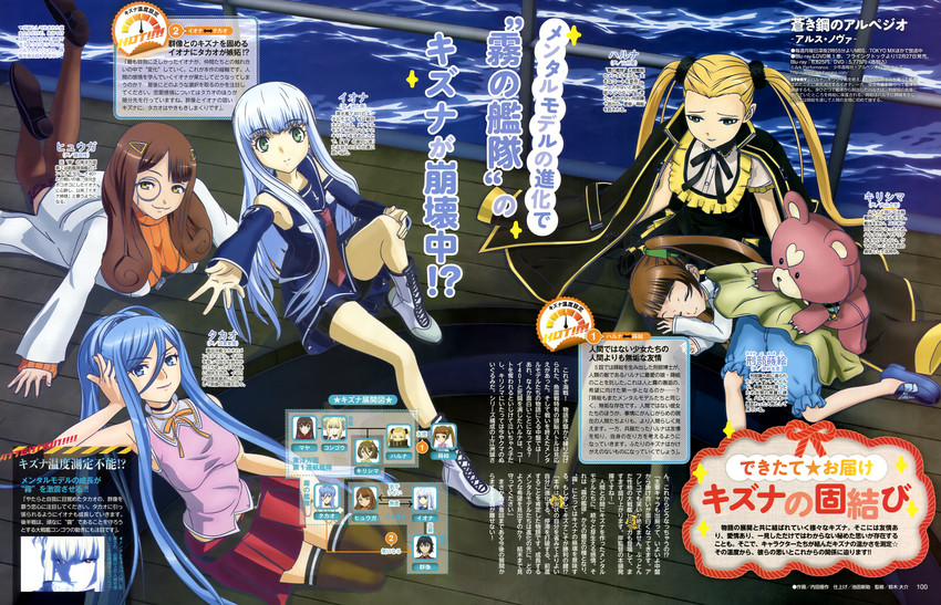 takao, iona, haruna, kirishima, yotarou, and 2 more (aoki hagane no arpeggio) drawn by uchida_yuusaku