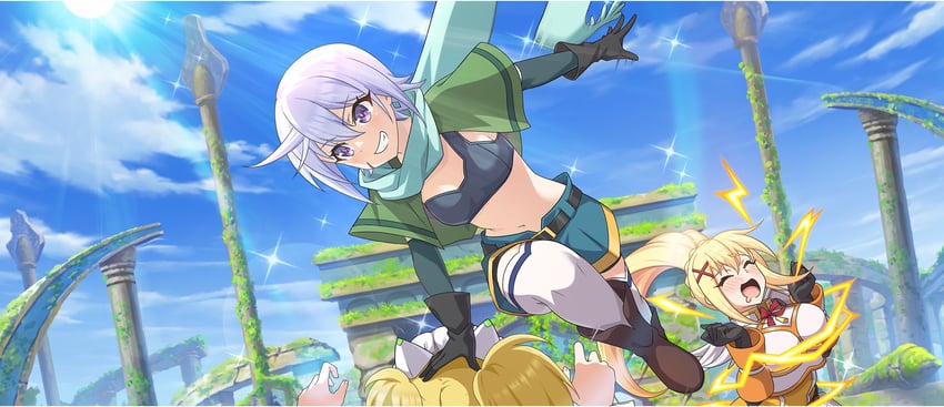 darkness and chris (kono subarashii sekai ni shukufuku wo! and 1 more)