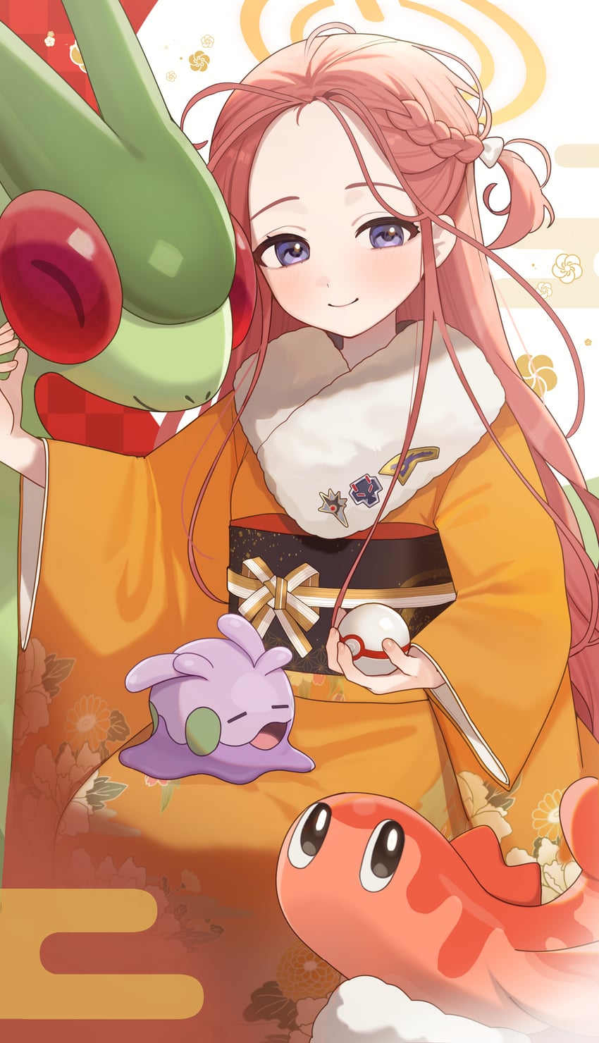 yuzu, flygon, goomy, and tatsugiri (pokemon and 1 more) drawn by 13_(spice!!)