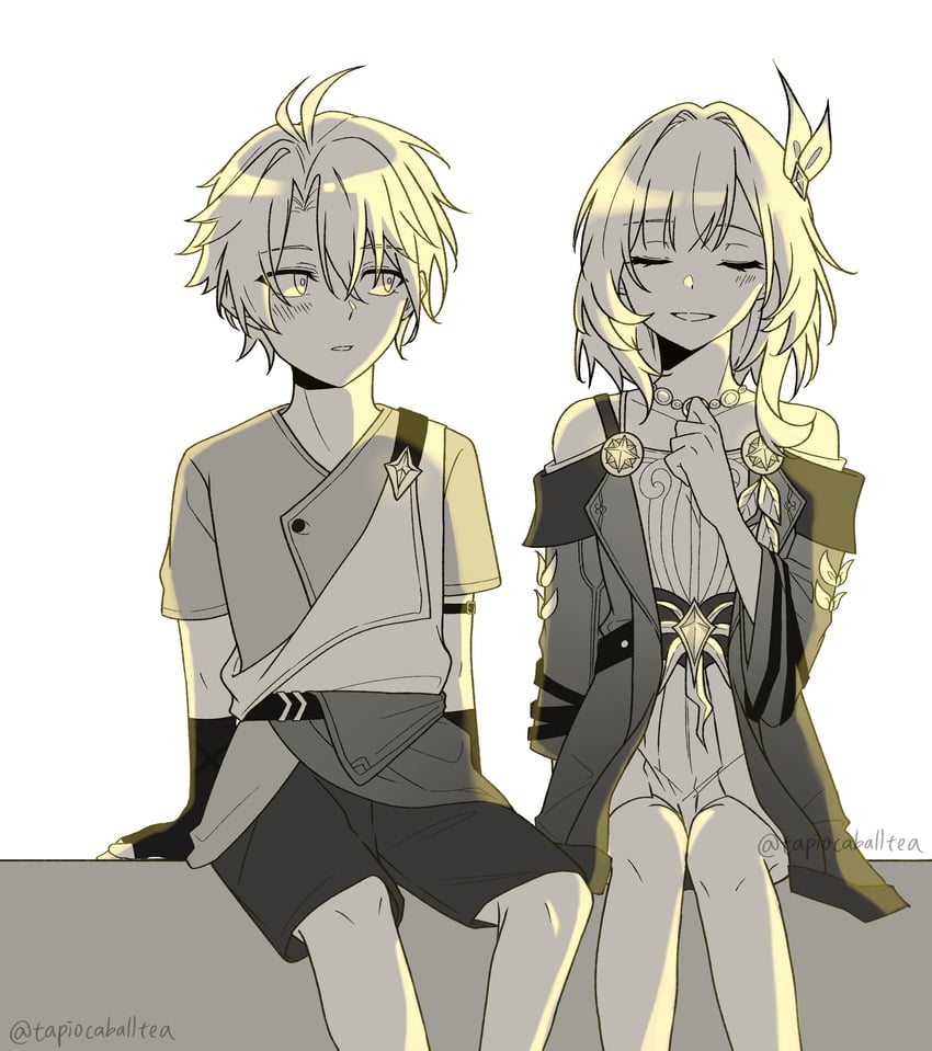 phainon and cyrene (honkai and 1 more) drawn by tapiocaballtea