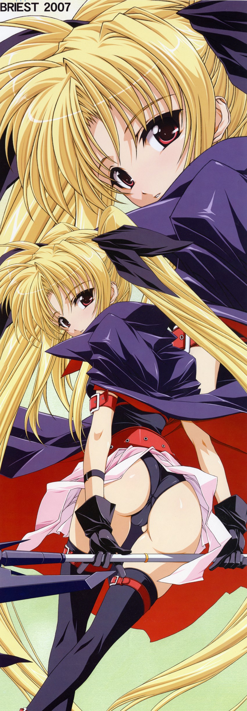 fate testarossa and bardiche (lyrical nanoha and 1 more) drawn by yatsushima_tetsuya