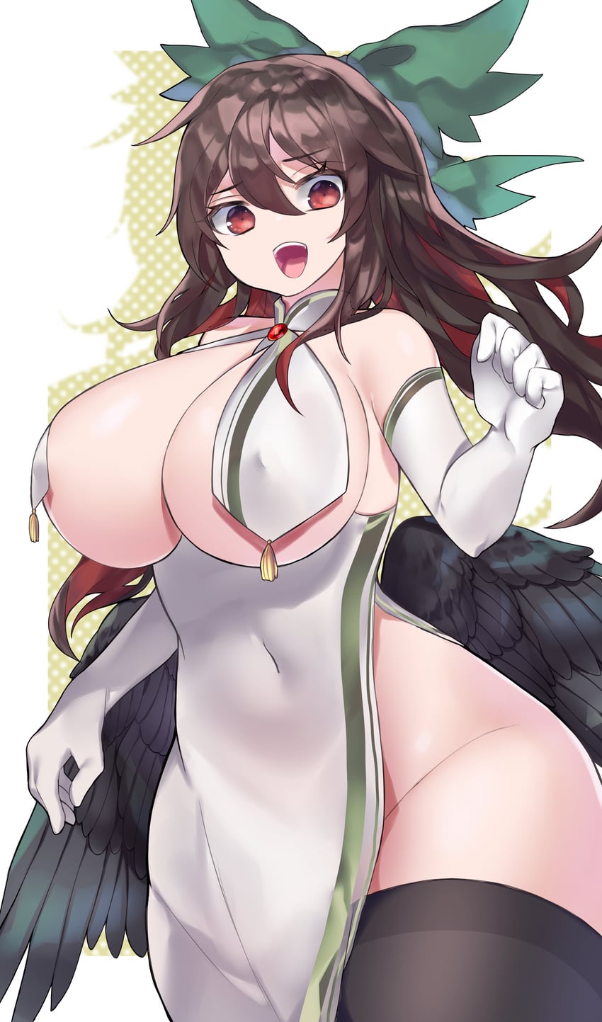reiuji utsuho (touhou) drawn by mikomo0106