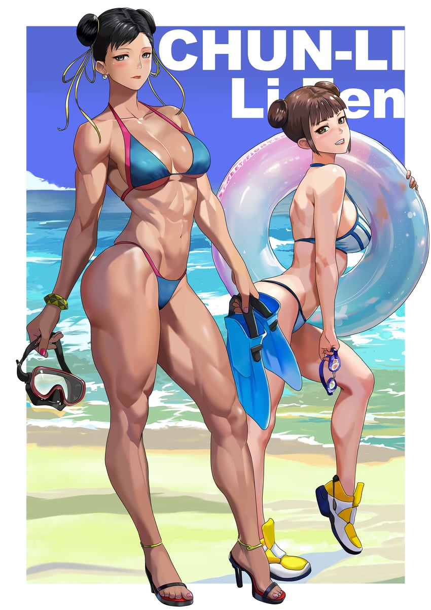 chun-li and li-fen (street fighter and 1 more) drawn by yagi_(joe731842)