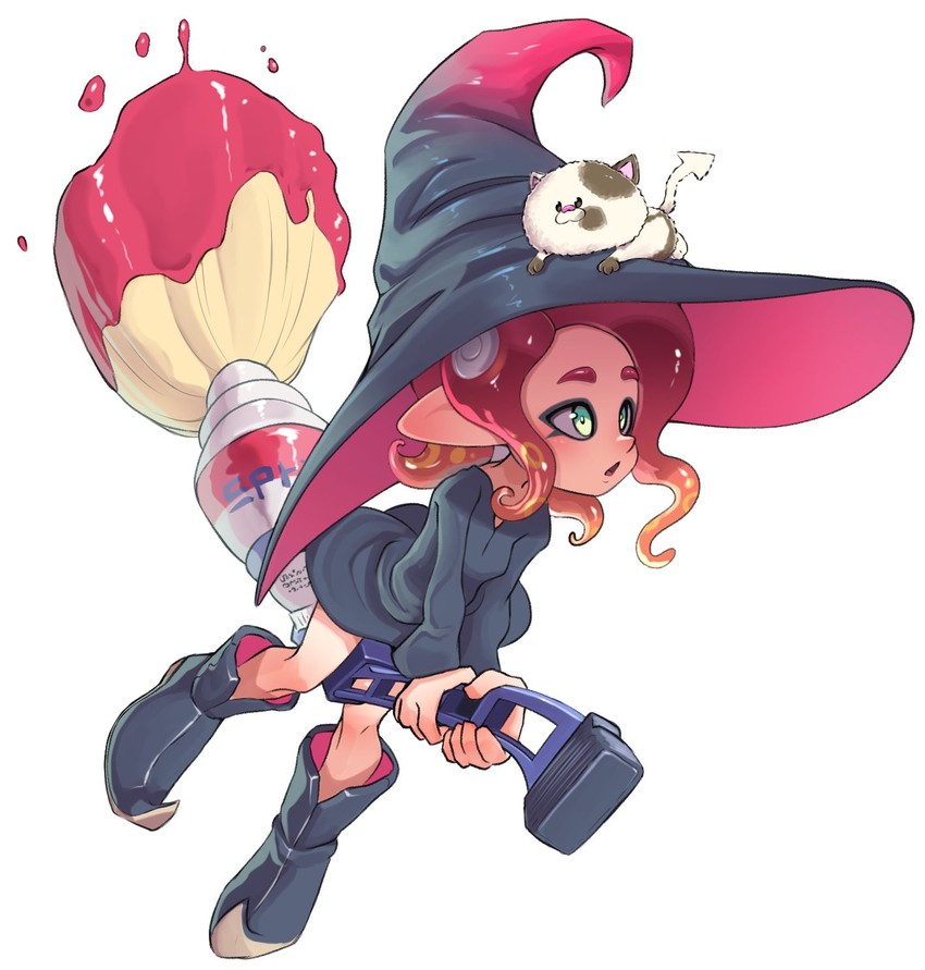 octoling player character, octoling girl, and li'l judd (splatoon and 1 more) drawn by arnaud_tegny